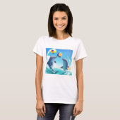 T-shirt met oceandolfijnen (Voorkant volledig)