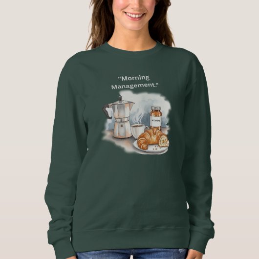 T-shirt met ochtendmanagement-esthetiek | Moka Pot (Voorkant)
