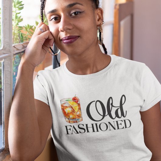T-shirt met Old Fashioned Cocktail