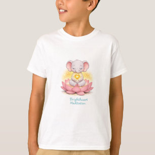 T-shirt met olifant op lotus