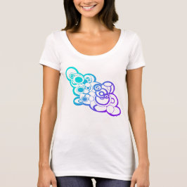 T-shirt met ombre wolkendesign
