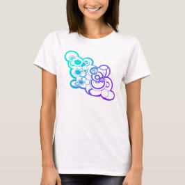 T-shirt met ombre wolkendesign