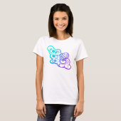 T-shirt met ombre wolkendesign (Voorkant volledig)