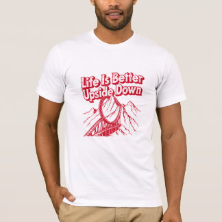 T-shirt met omgekeerde levens typografie