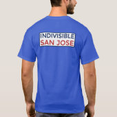 T-shirt met ondeelbare San Jose-Mannen (Achterkant)