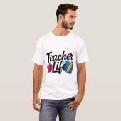 T-shirt met onderwijzersleven – Cute Apple & Potlo (Voorkant volledig)