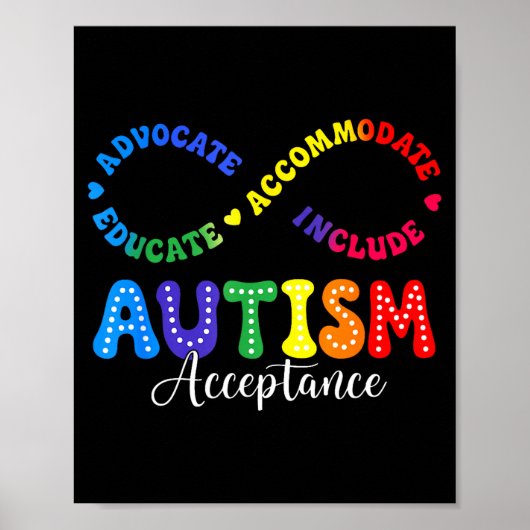 T-shirt met oneindigheidssymbool voor acceptatie v poster (Voorkant)