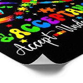 T-shirt met oneindigheidssymbool voor acceptatie v poster (Hoek)