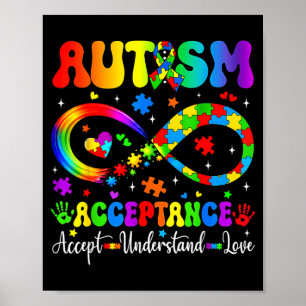 T-shirt met oneindigheidssymbool voor acceptatie v poster