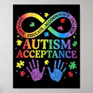 T-shirt met oneindigheidssymbool voor acceptatie v poster