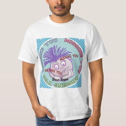 T-shirt met ontbrekend gezicht (Voorkant)