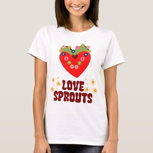 T-shirt met ontluikende liefde (Voorkant)