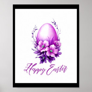 T-shirt met ontluikende roos paasei poster