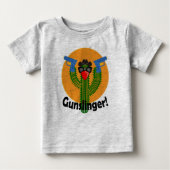 T-shirt met ontwerp van 'Gunslinger Cactus' - Baby (Voorkant)