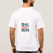 T Shirt met ontwerp van Sail Your Zee. (Achterkant)