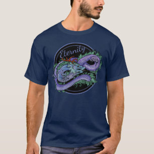 T-shirt met oosterse draak en eeuwigheid