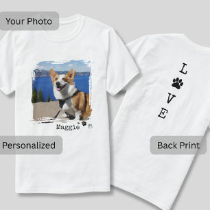 T-shirt met op de voorzijde een aangepaste foto va