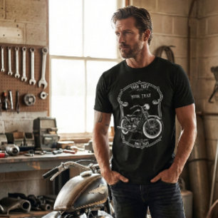 T-shirt met op maat gemaakte naam voor motorrijder