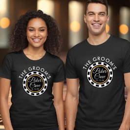 T-shirt met op maat gemaakte pokercrew voor vrijge