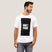 T-SHIRT MET OPDRUK DON'T PANIC TEXT (Voorkant volledig)