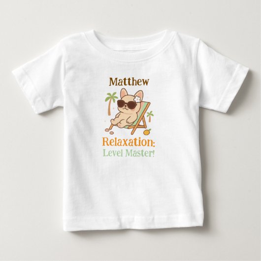 T-shirt met opdruk Relaxte Hond (Voorkant)