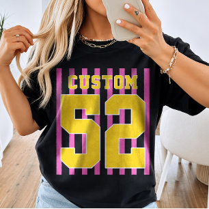 T-shirt met opdruk van teamnaam en sportshirt numm