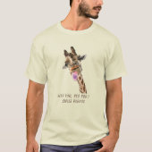 T-shirt met opvallende tekst en giraffe (Voorkant)