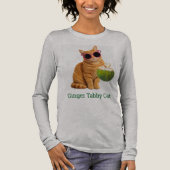 T-shirt met oranje poes (Voorkant)