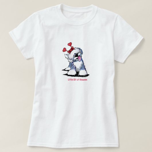 T-shirt met Oud-Engelse Schaapshond Lieverd (Design voorkant)