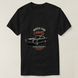 T-shirt met oude Amerikaanse Muscle Cars