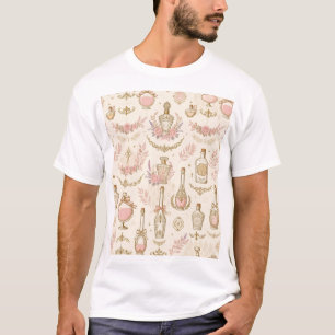 T-shirt met oude parfumfles