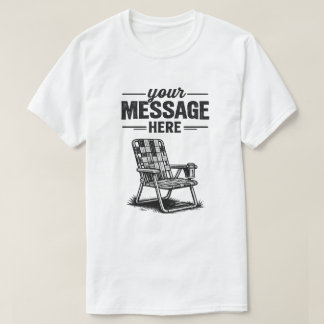 T-Shirt met Oude Tuinstoel en Op maat gemaakte Tek