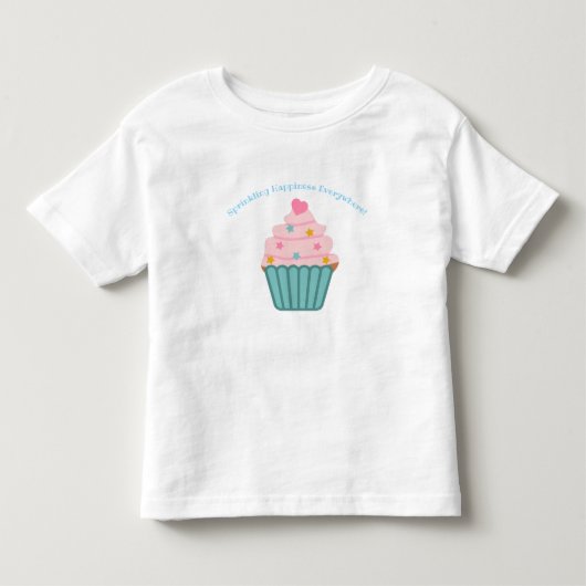 T-shirt met overal geluk verspreiden (Voorkant)
