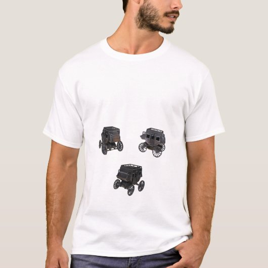 T-shirt met overdekte wagons (Voorkant)