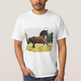 T-shirt met paard dat een zonnebril draagt