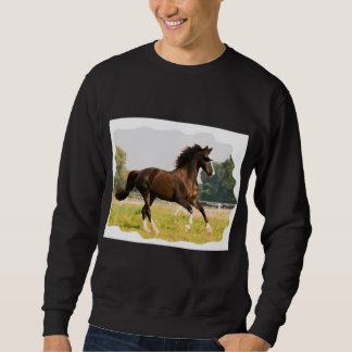 T-shirt met paard dat een zonnebril draagt