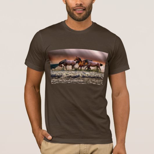 T-shirt met paarden (Voorkant)