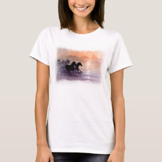 T-shirt met paarden van de vrouw "Free Spirit"