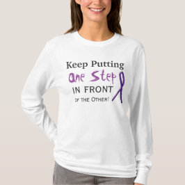 T-shirt met paars lint voor bewustzijn: nooit opge