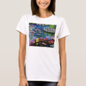 T-shirt met Paarse driekwart waterlassen (Voorkant)