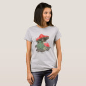 t-shirt met paddestoel kikker print ontwerp (Voorkant volledig)
