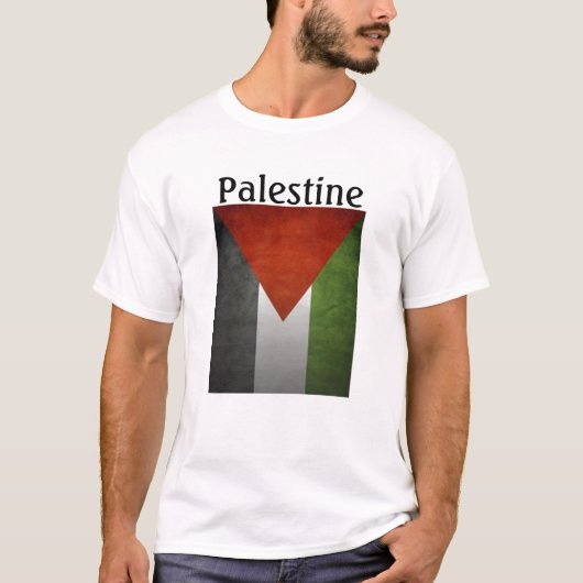 T-shirt met Palestijnse verticale vlag (Voorkant)