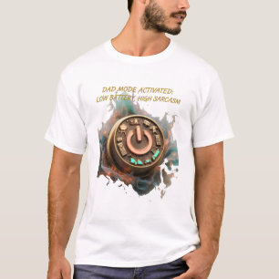 T-shirt met 'Papa-modus geactiveerd', Grappig cade