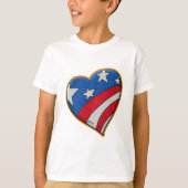 T-shirt met patriottisch hart (Voorkant)