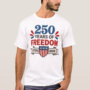 T-shirt met patriottisch thema: 250 jaar vrijheid