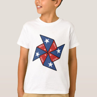 T-shirt met patriottische pink