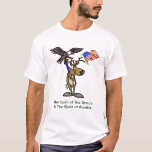 T-shirt met patriottische rendieren