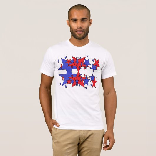 t-shirt met patriottische ster (Voorkant volledig)