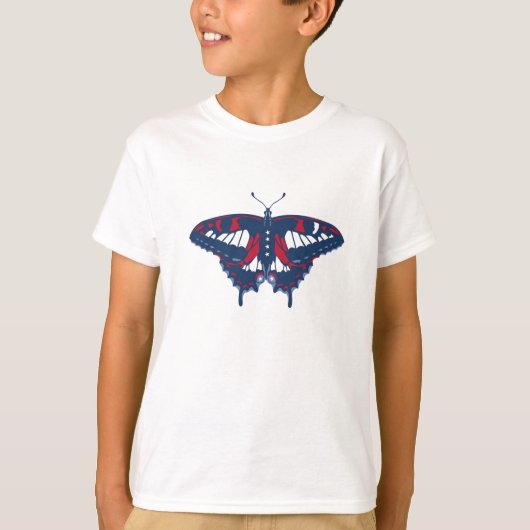 T-shirt met patriottische vlinder (Voorkant)