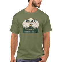 T-shirt met 'Peak Performance' opschrift